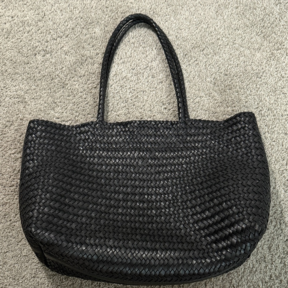 Madewell Black Woven Tote Bag